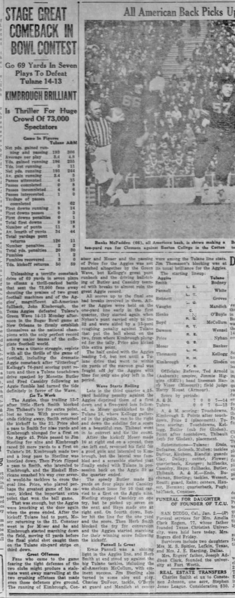 The Eagle Archives: January 2, 1940
